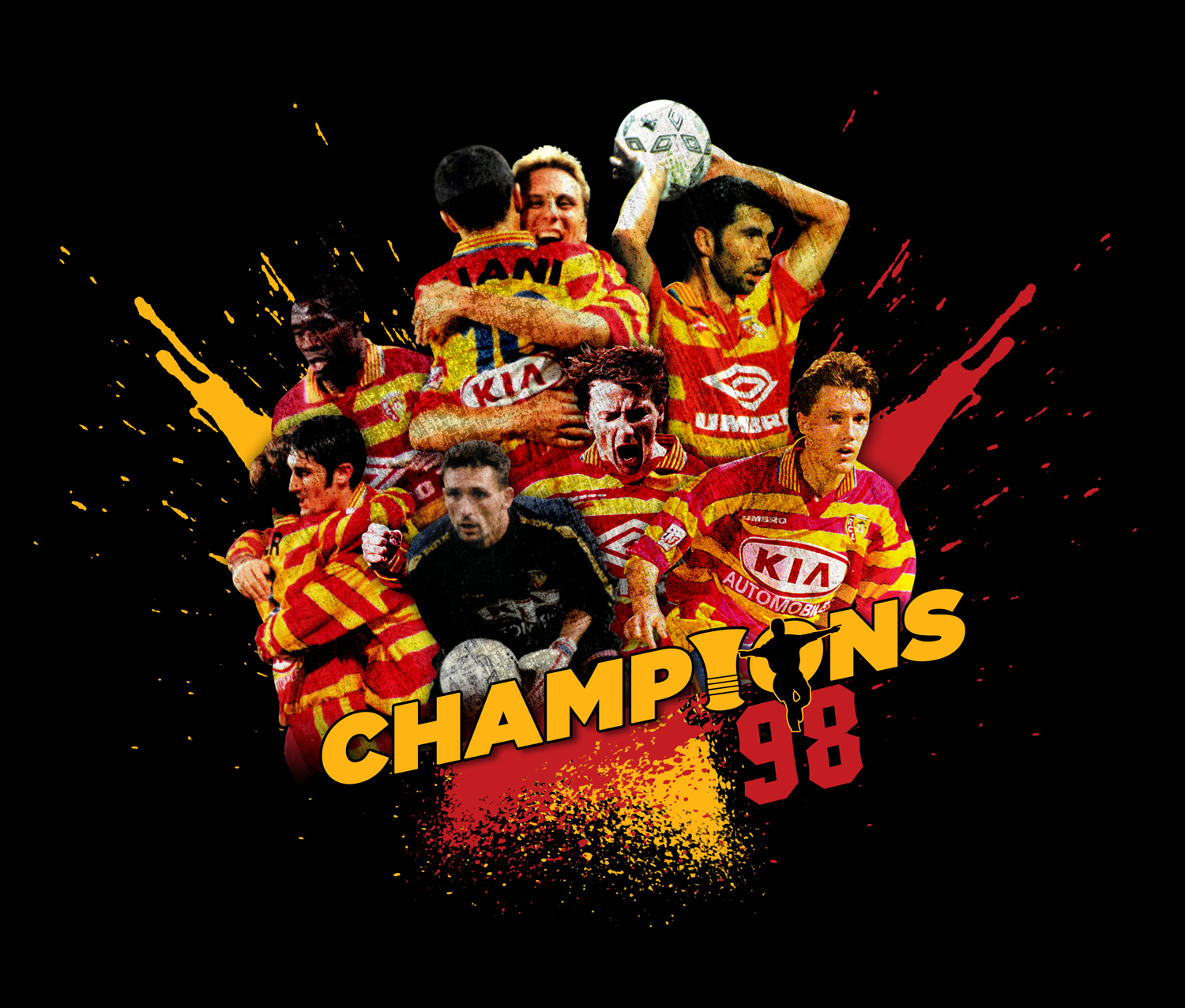 Logo des 20 ans du titre de champion de france 98